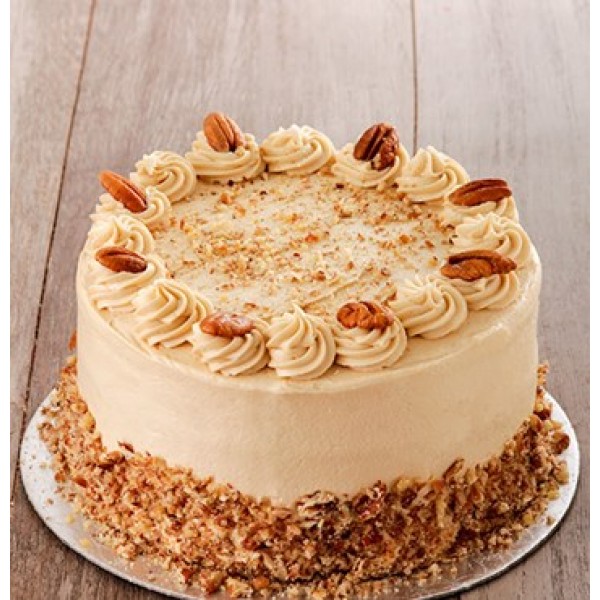Coffee and Pecan Nut Cake with Coffee Icing